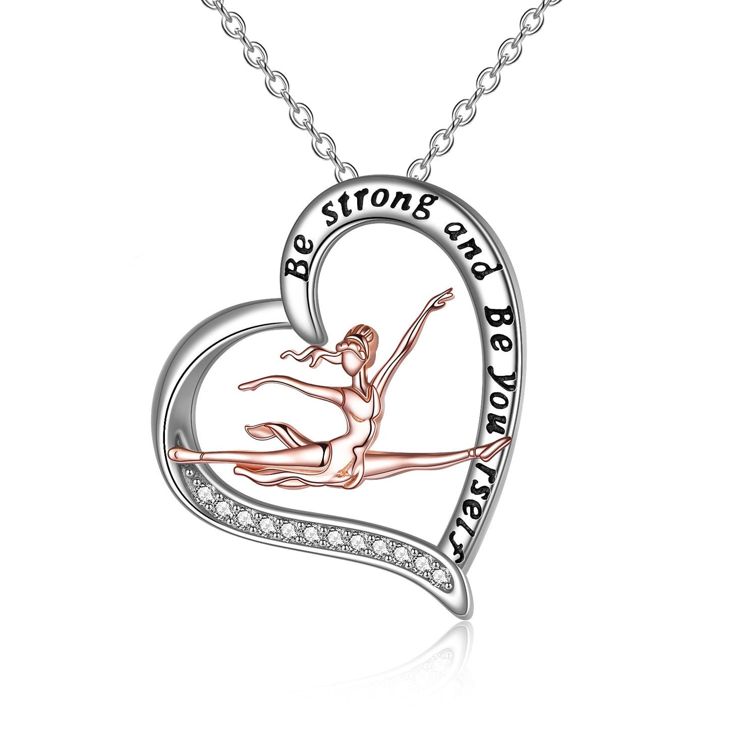 Sterling Silver Ballet Dancer Ballerina Necklace Recital Jewelry for Women Dancer