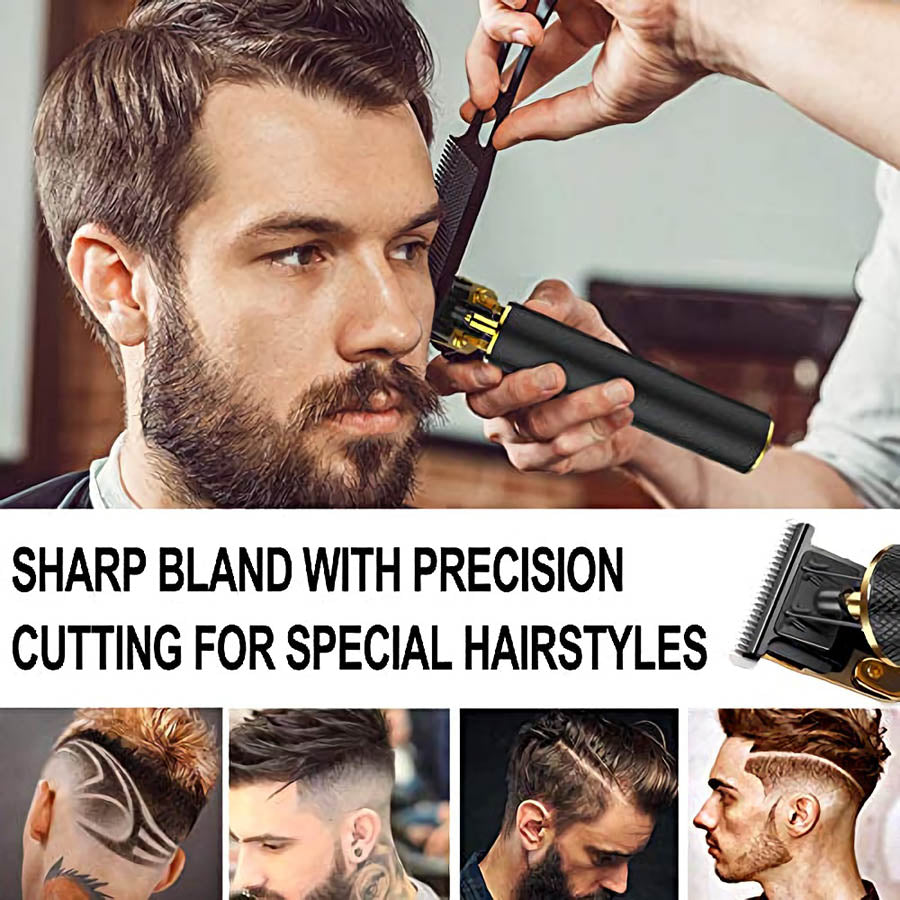 Men's Beard Trimmer, Wireless Hair Cutting Kit for Barbers