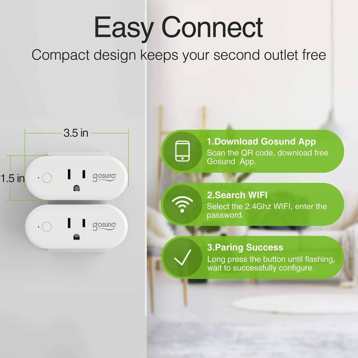 2Pack Mini Smart Plug Home WiFi Outlet Socket Work With Alexa Google Home