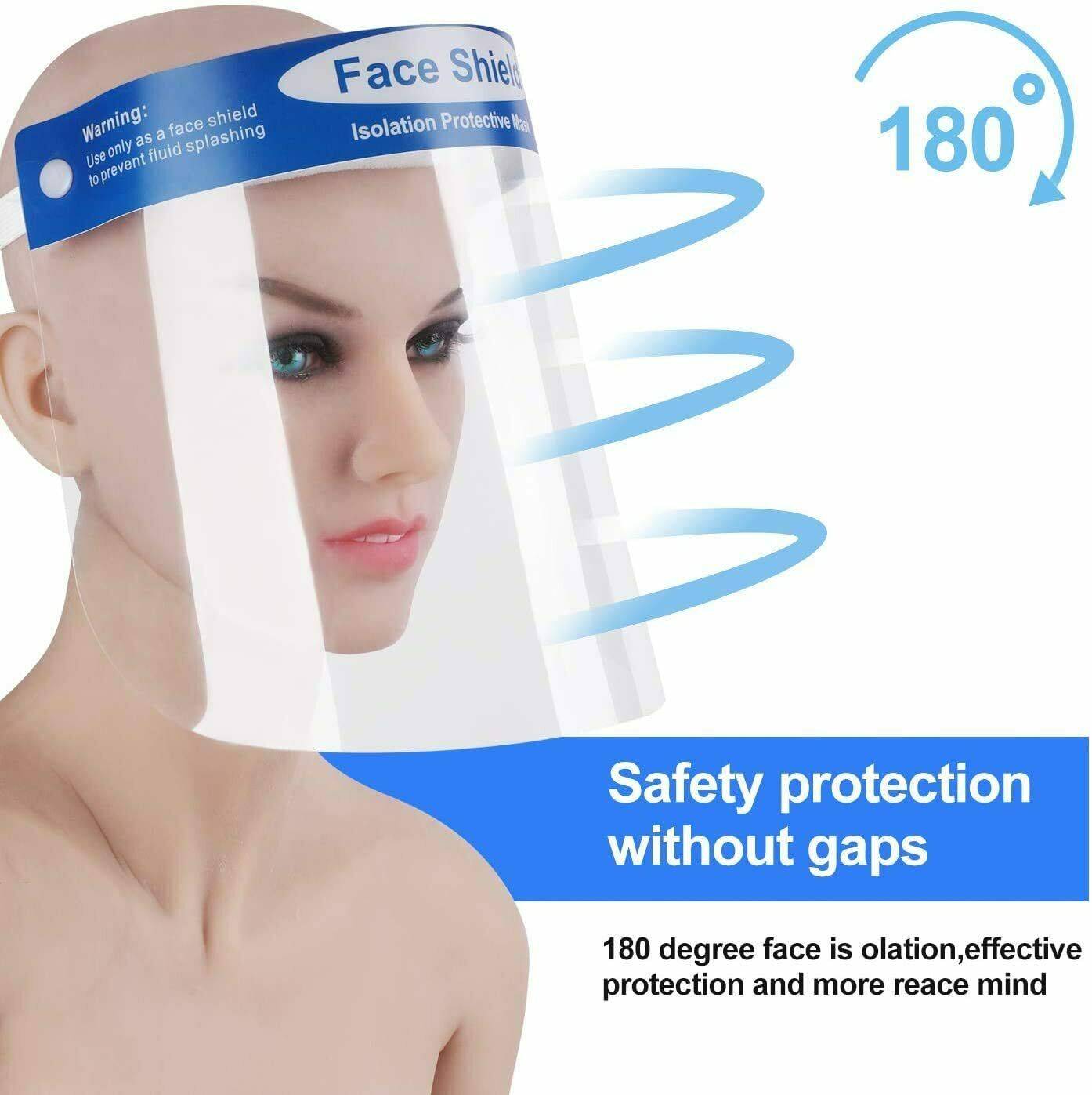 1 Pcs Face Protective Shield Anti Fog Full Face Splash Proof Top Cap Clear Hat