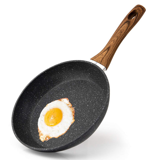 Egg Frying Pan Non Stick 20cm/ 8 inch, Induction Wok for Steak Bacon Hot-Dog Burgers, Forged Aluminum Woks Nonstick Anti-Scratch Coating Anti-scalding Handle Design Amazon Banned