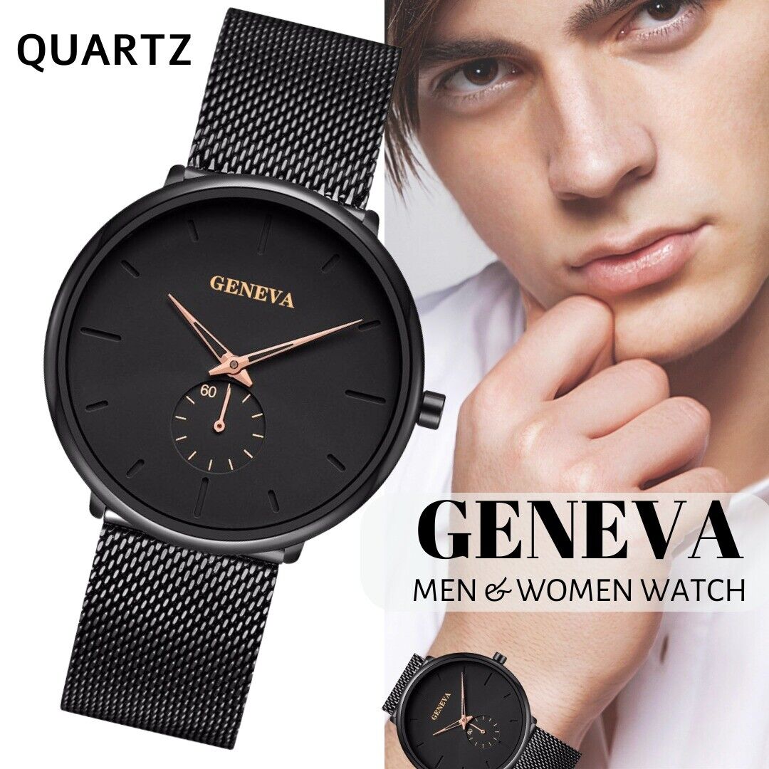 Men Quartz Watch Relojes De Hombre Minimalist Ultra Stainless Steel Band Watches