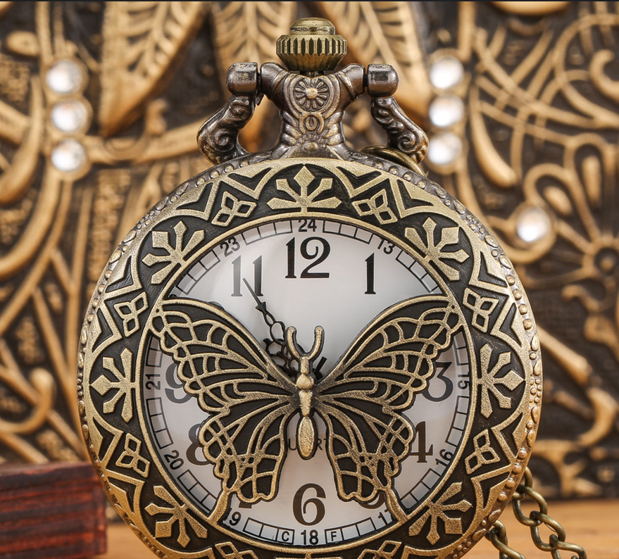 Creative Hollow Butterfly Pocket Watch