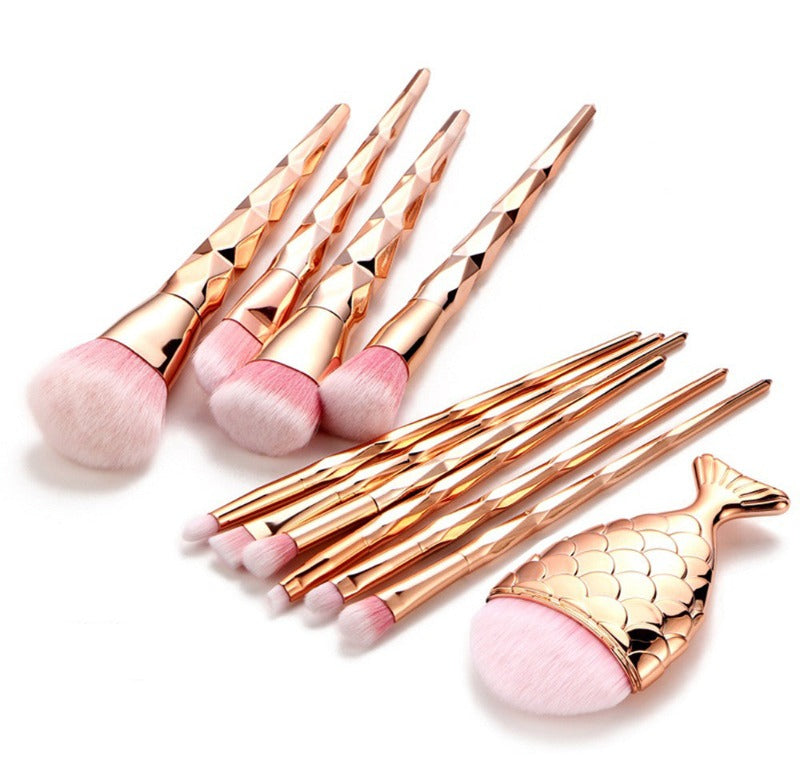 11PCS Make Up Foundation Eyebrow Eyeliner Blush Cosmetic Concealer Brushes