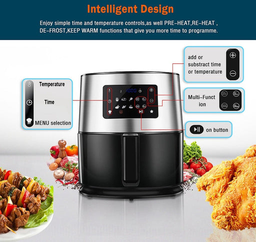 Air Fryer 6 Liters 1700W High Power And Oil-free Cookware