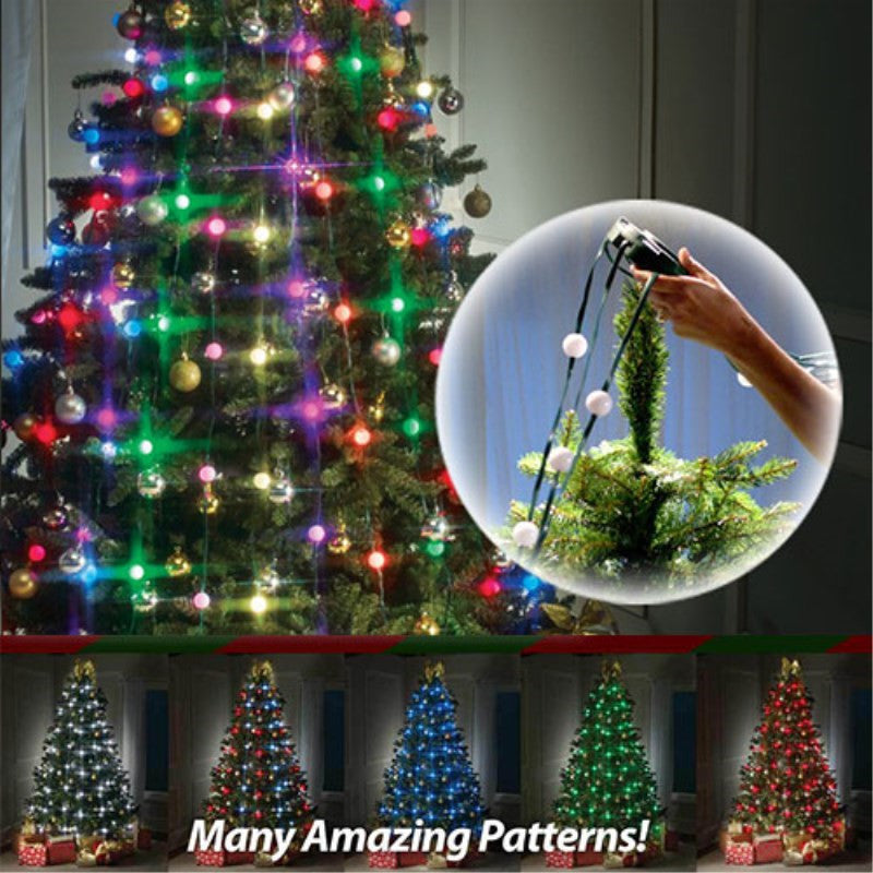 64 and 48 Light Dazzler Shower Tree Light Show of Christmas Tree