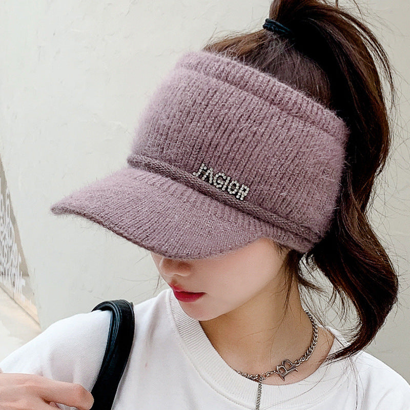 Girls Thickened Warm Knitted Hats In Autumn And Winter