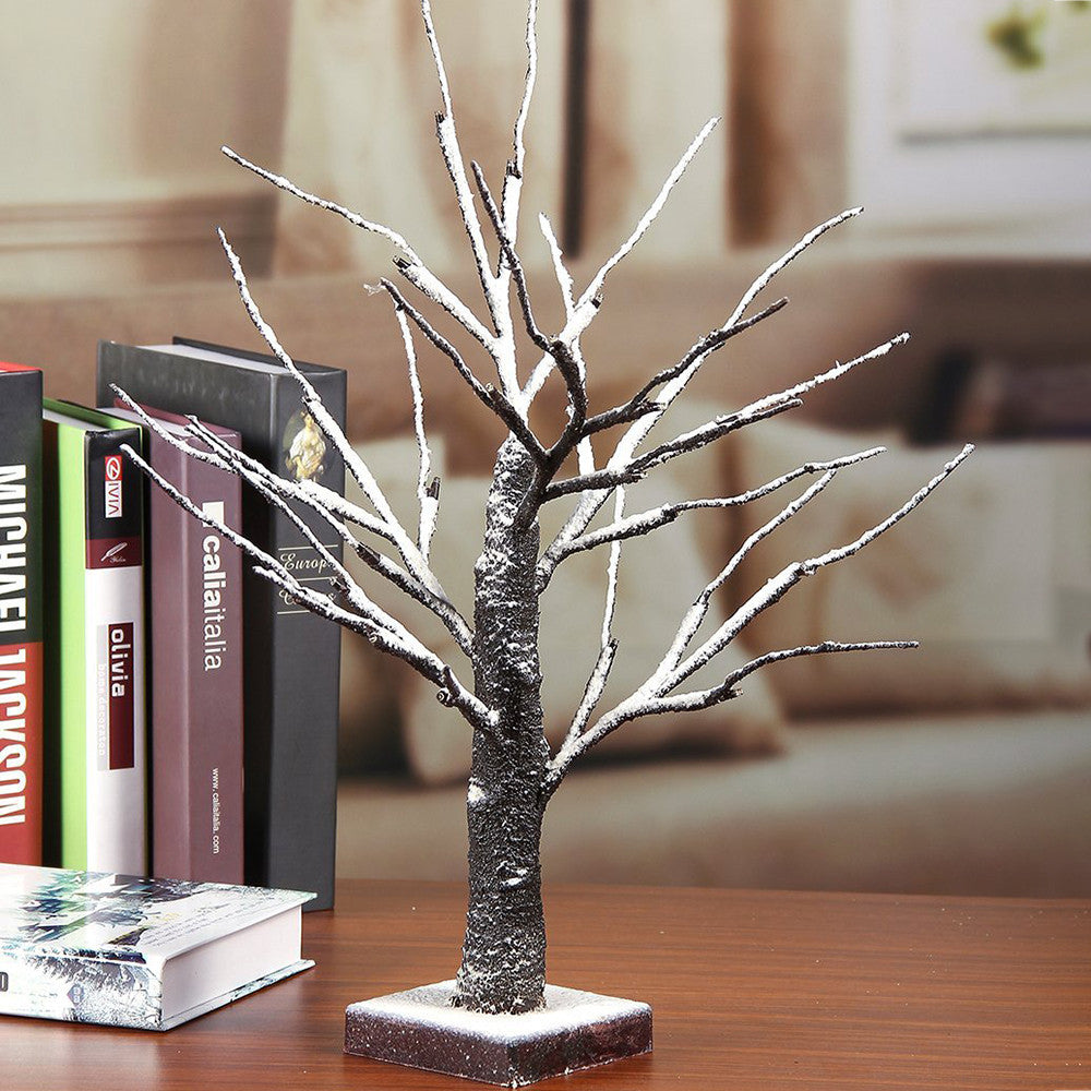 24LED Black Branch Imitation Snow Tree