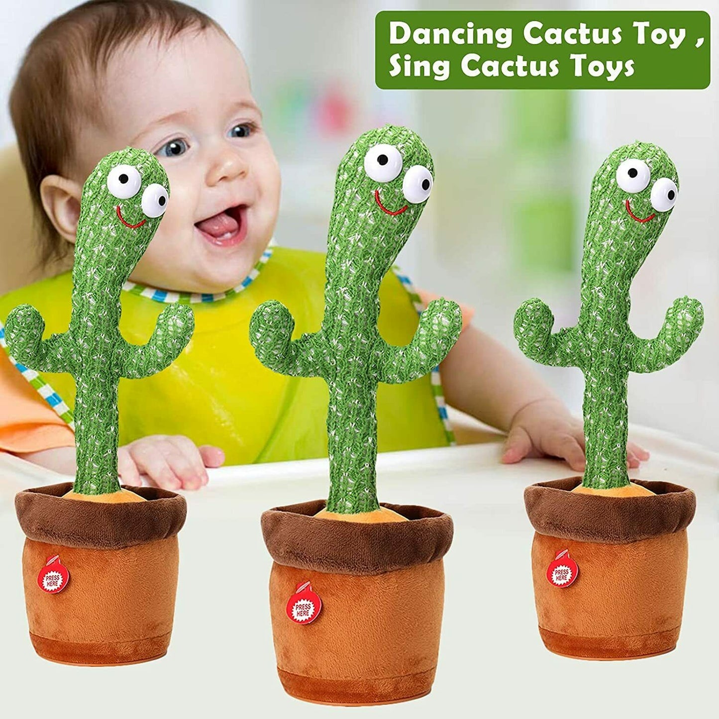 Singing Cactus Toy Cute Dancing Cactus Plush Toy Electronic Shake Kids Toy Gift