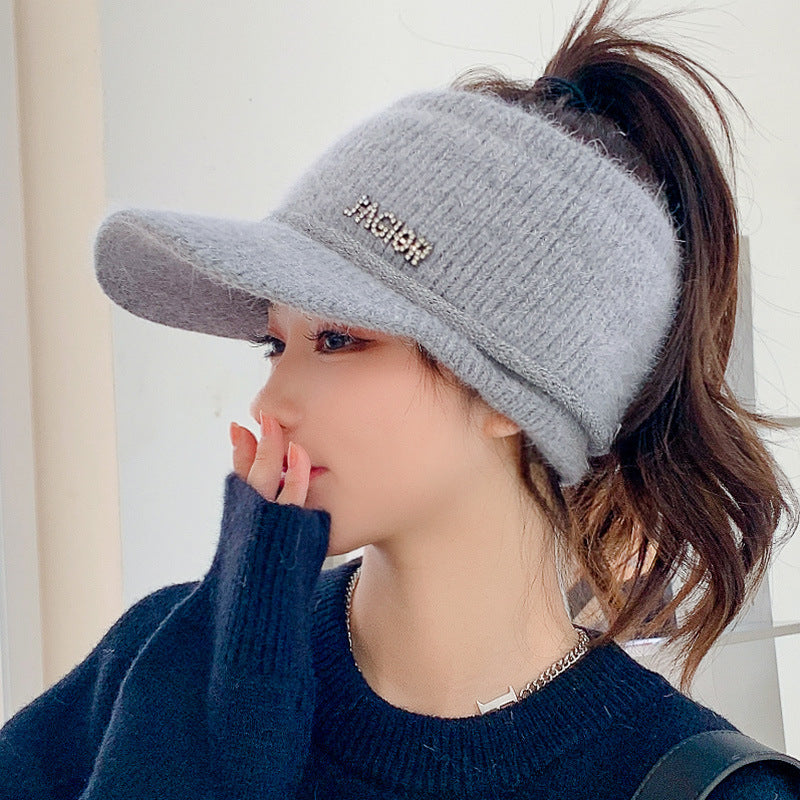 Girls Thickened Warm Knitted Hats In Autumn And Winter