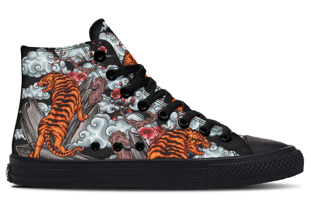 Printed Couple High-top Canvas Shoes