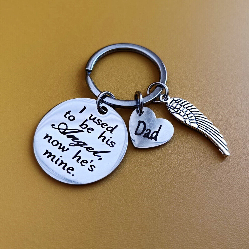 Dad Memorial Sympathy Gift Keychain For Loss Of Father Grandpa Boyfriend Husband