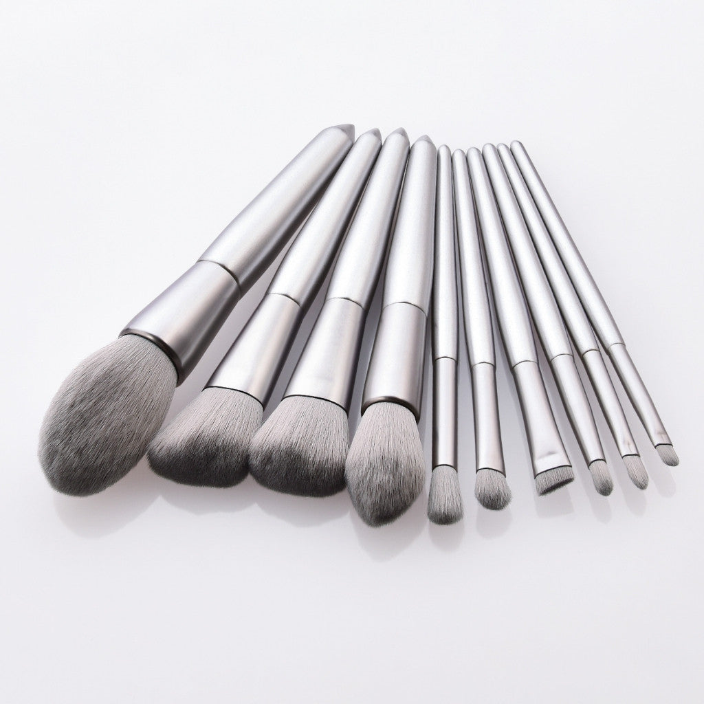 10Pcs Luxury Makeup Brushes Set For Foundation Blending Powder Cream Concealer