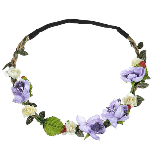 Boho Ladies Floral Flower Festival Wedding Garland Hair Head Band Beach Party