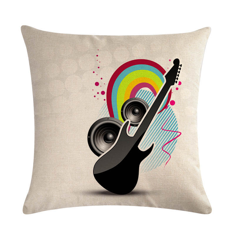 Abstract Guitar Series Linen Pillowcase Cushion Cover