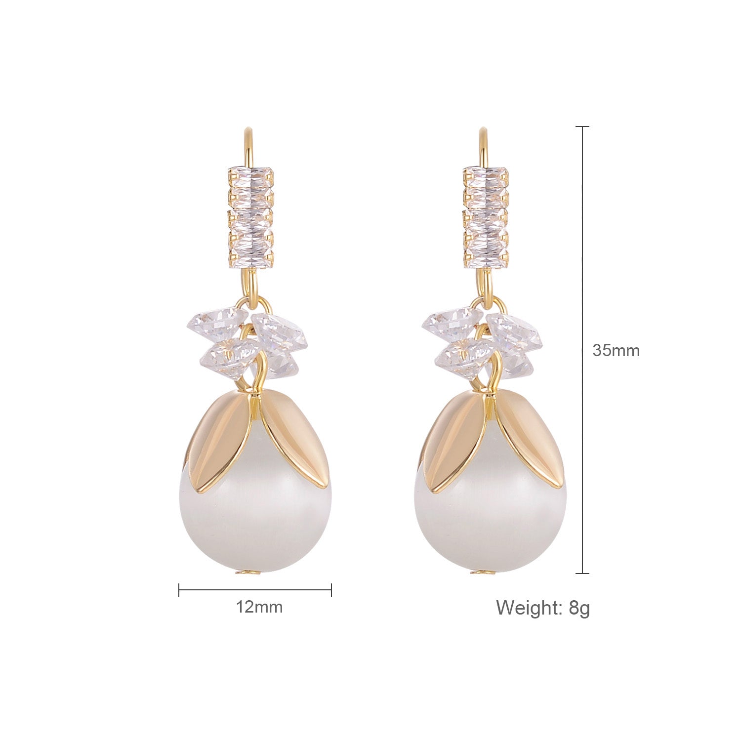 Opal Butterfly Stud Earrings Women