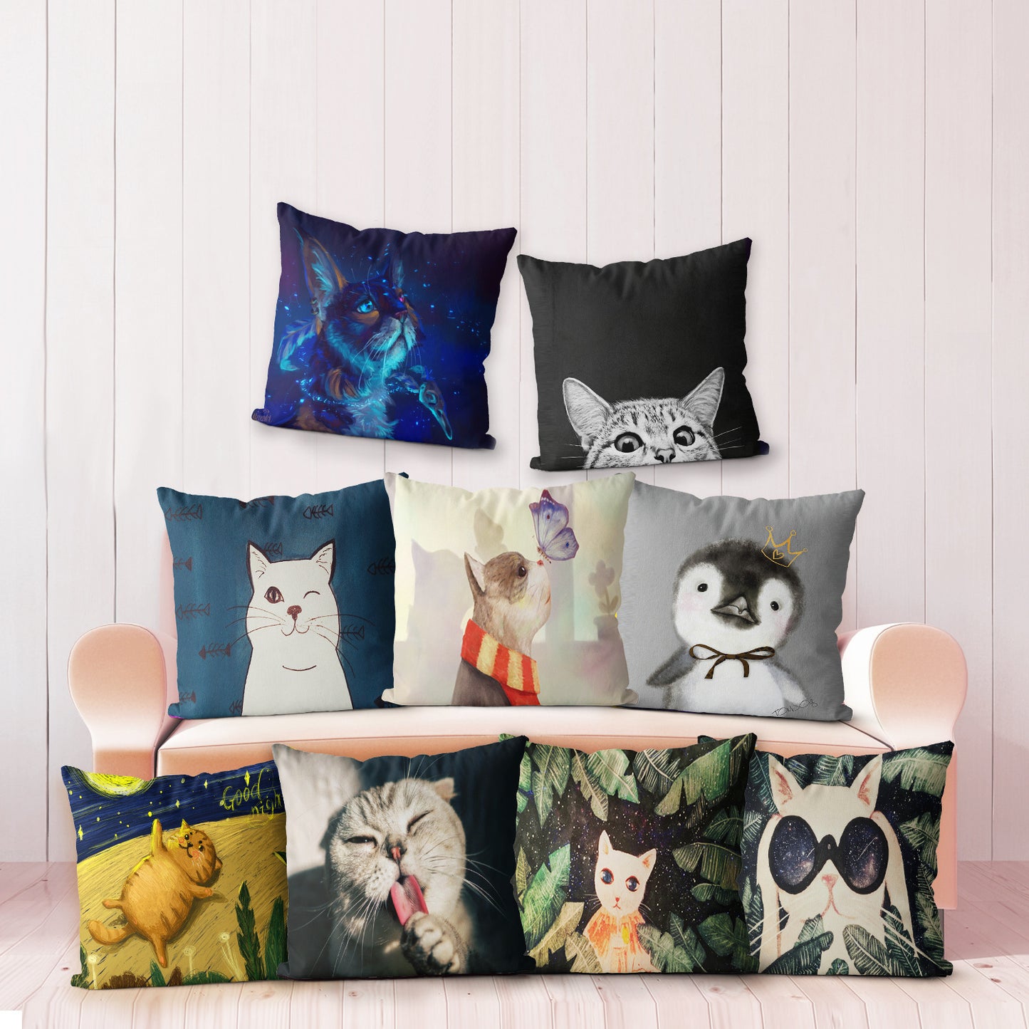 Modern Minimalist Printing Cushion Cover Living Room Sofa Pet Pillow