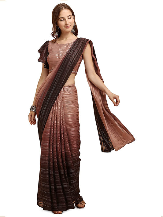 Women's  Saree With Unstitched Blouse Indian Sari Traditional Saree Wedding Dress Handmade Famous Actress Style Party Wear Free Size Ethenic Wear Clothes