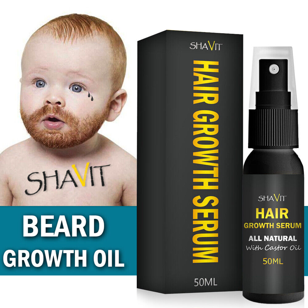 Mens Beard Growth Oil Serum Fast Growing Mustache Facial Hair Treatment For Men