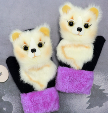 Cartoon Animal Autumn And Winter Warm Mittens