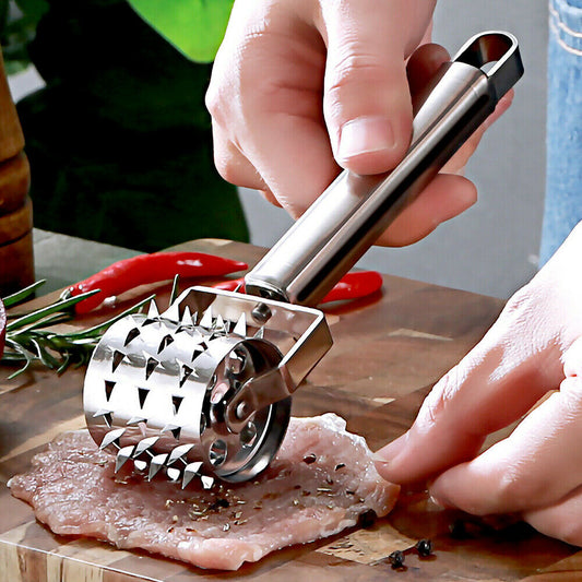 Stainless Steel Meat Tenderizer Roller Hammer Mallet For Steak Beef Chicken Tool Stainless Steel Meat Tenderizer Roller Hammer Mallet Steak Beef Chicken Tool Multifunctional Home Kitchen Cook