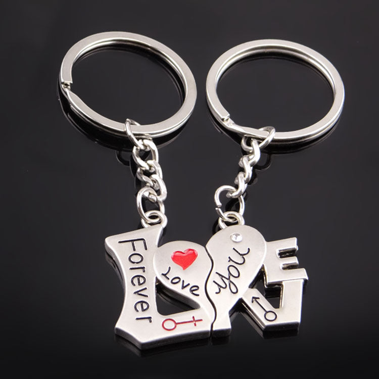 Metal Keychain Valentine's Day Gift Small Gift Creative Love Letter Couple Keychain