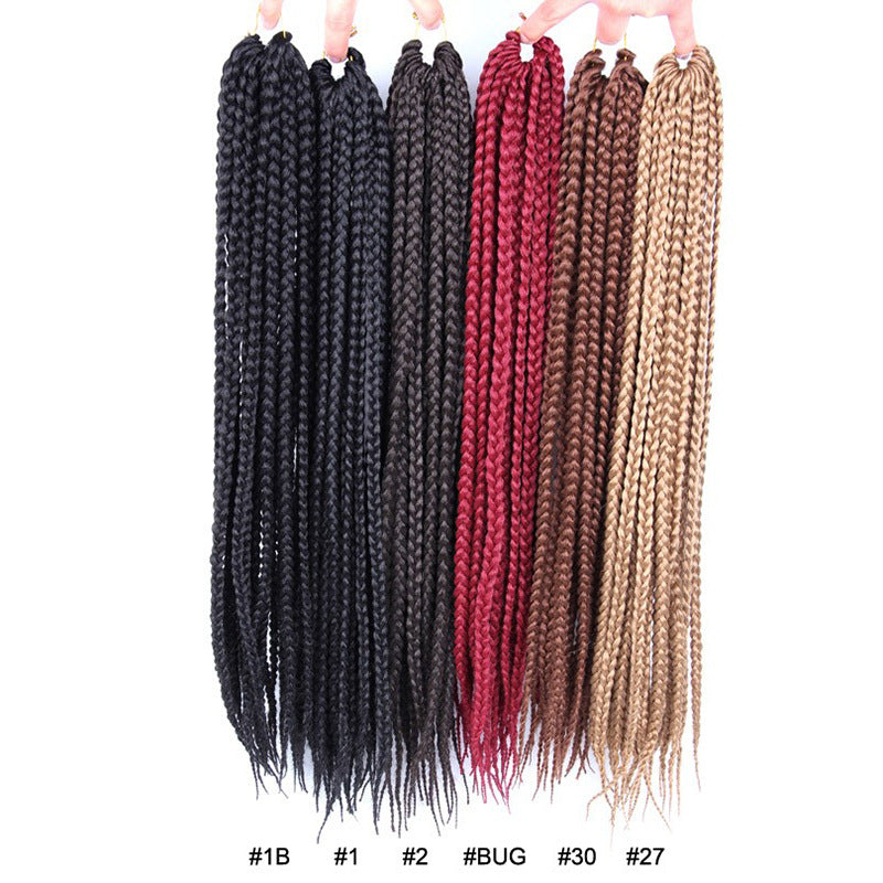 Synthetic Wig Dirty Braid 16-inch Lengthened Small Three-strand Braid