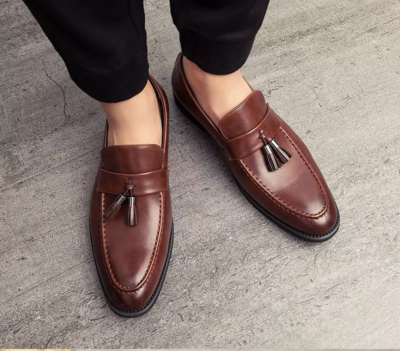 Men's Korean Style Trendy Business Casual Leather Shoes