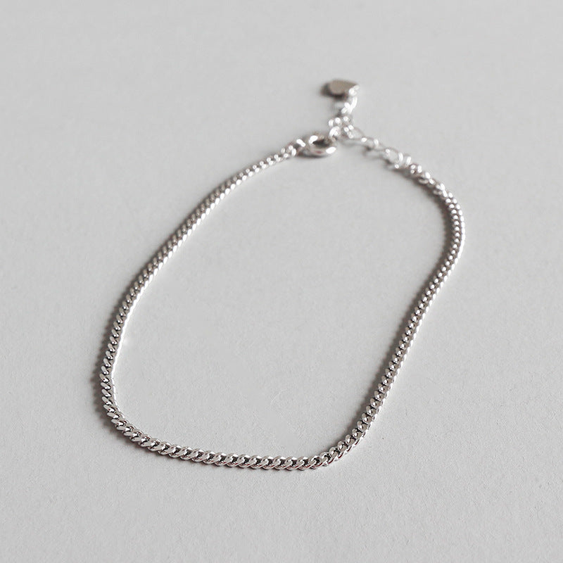 Sterling Silver Simple 2MM Thin Chain Foot Chain