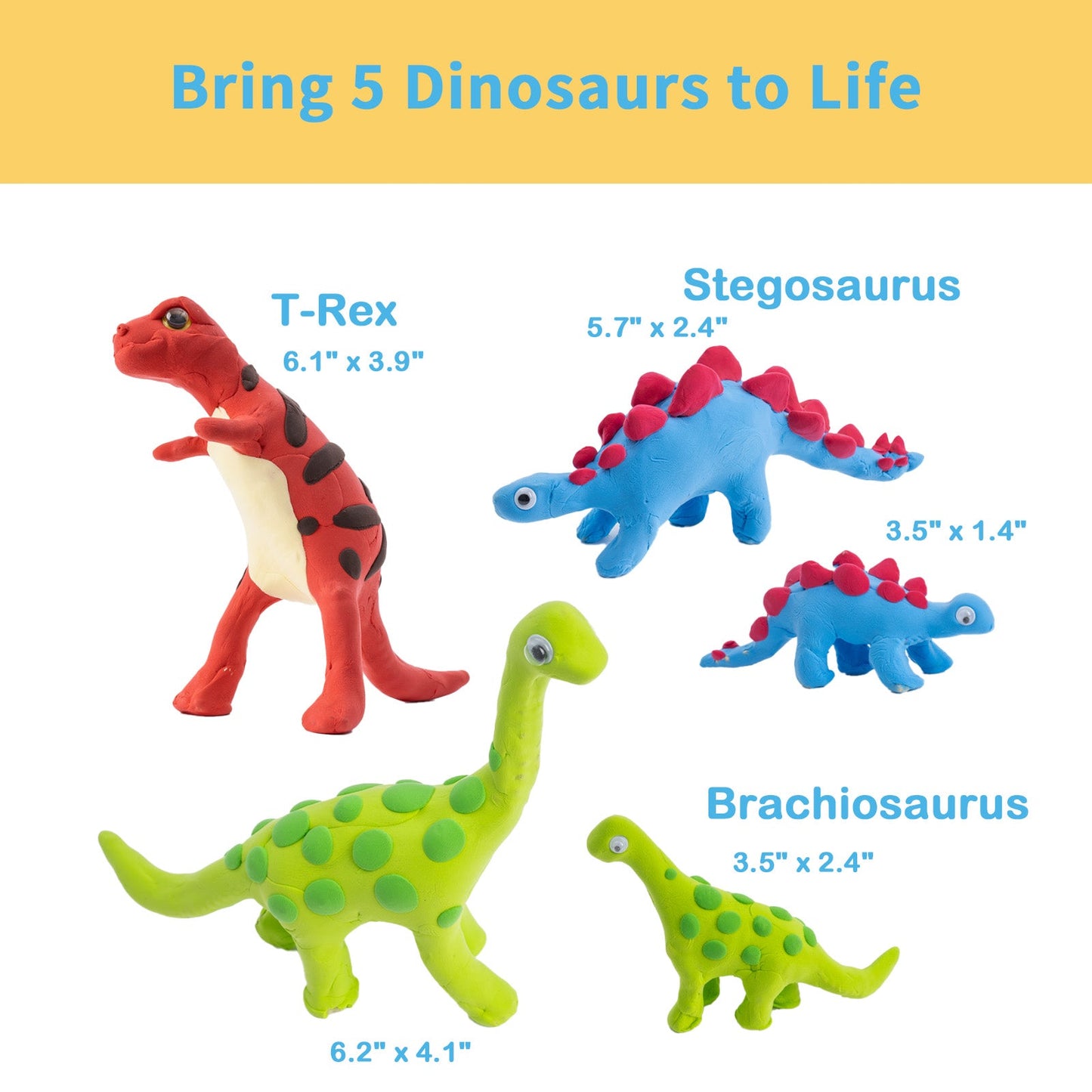 Robotime Robud Dinosaur Air Dry Clay Kit Easy to Modeling/Shape Super Soft Non-stick Wonderful Activity For Children Kids Gifts