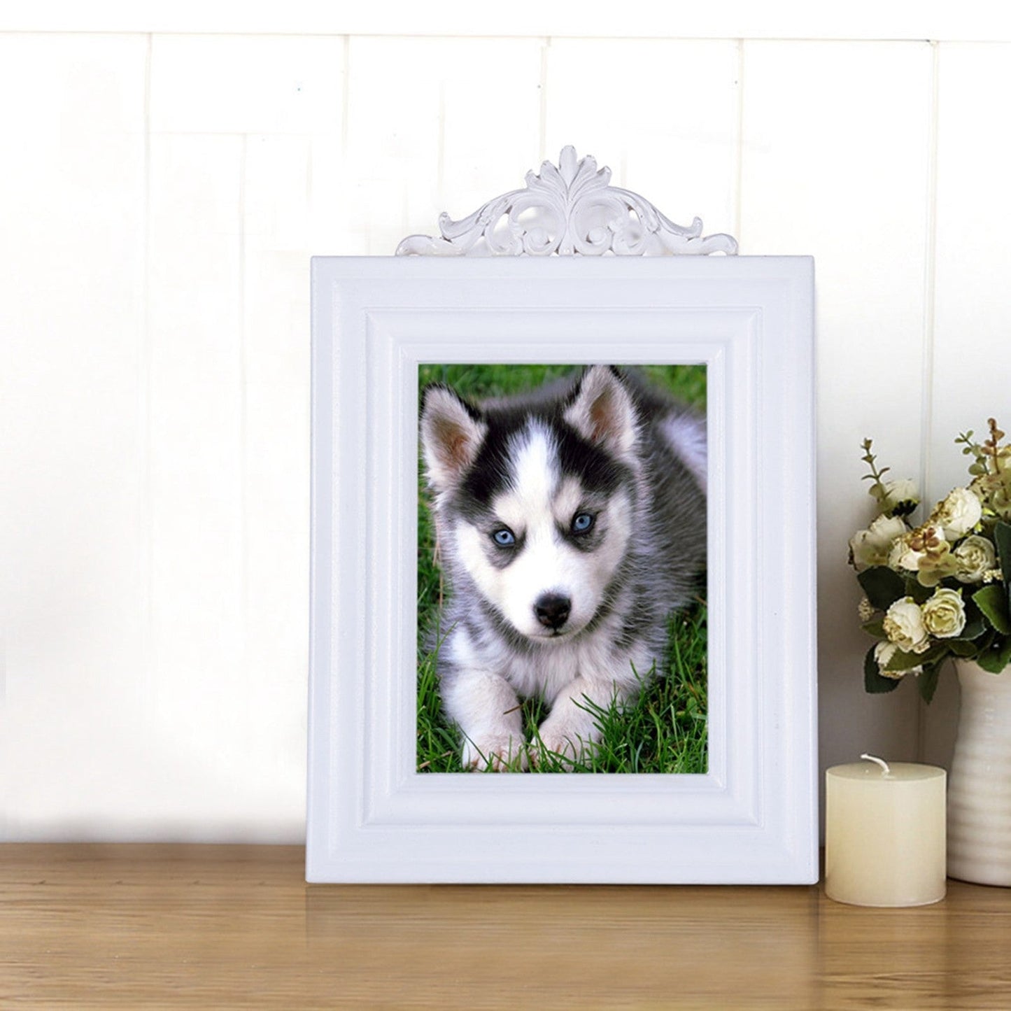 1PC New Family Solid Wood Glass Photo Children's photo frame Frame 7 Inch