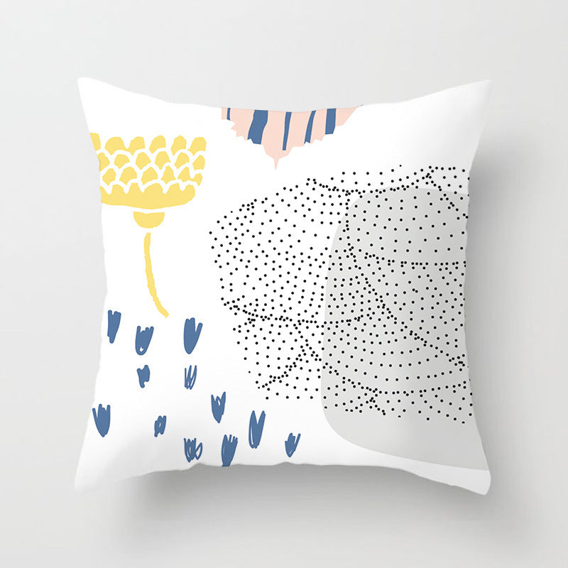 Decorative Pillowcase Creative Geometric Polyester Peachskin Pillow Case