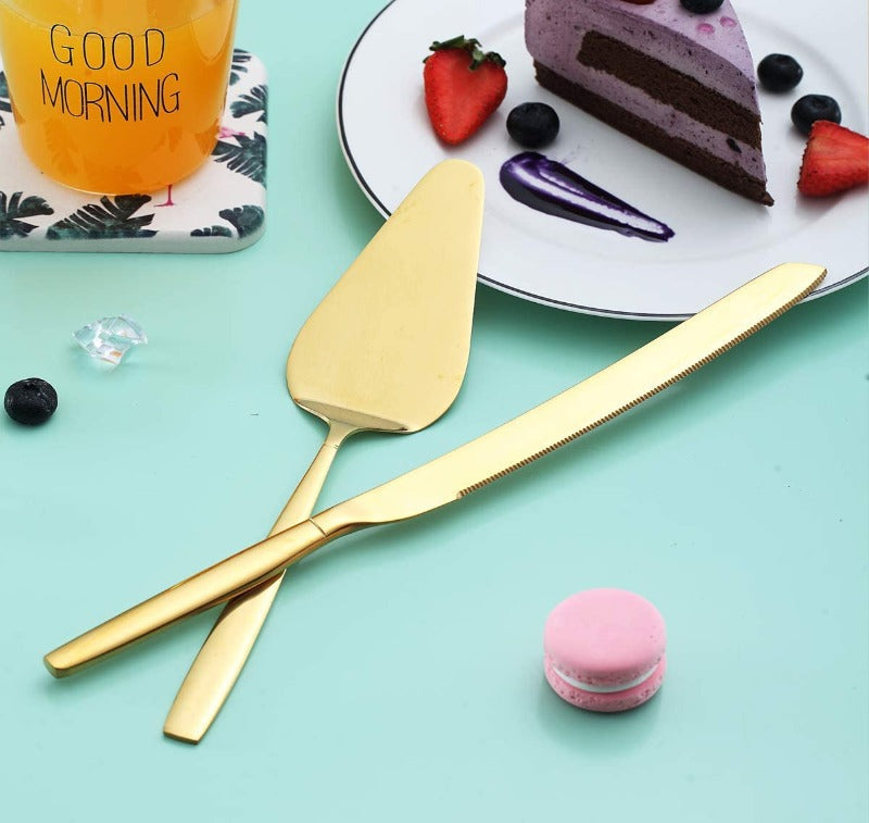 Cake Pie Pastry Servers Cake Serving Set Cake Knife And Server Set For Wedding, Birthday, Parties