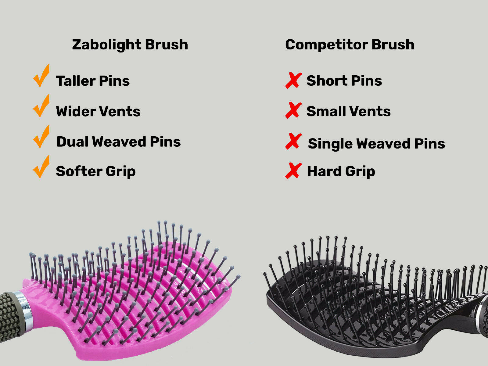 Hair Scalp Massage Brush Anti Static Curved Vented Styling Detangling Brushes Hair Scalp Massage Comb Hairbrush Bristle Nylon Women Wet Curly Detangle Hair Brush For Salon Hairdressing Stylin