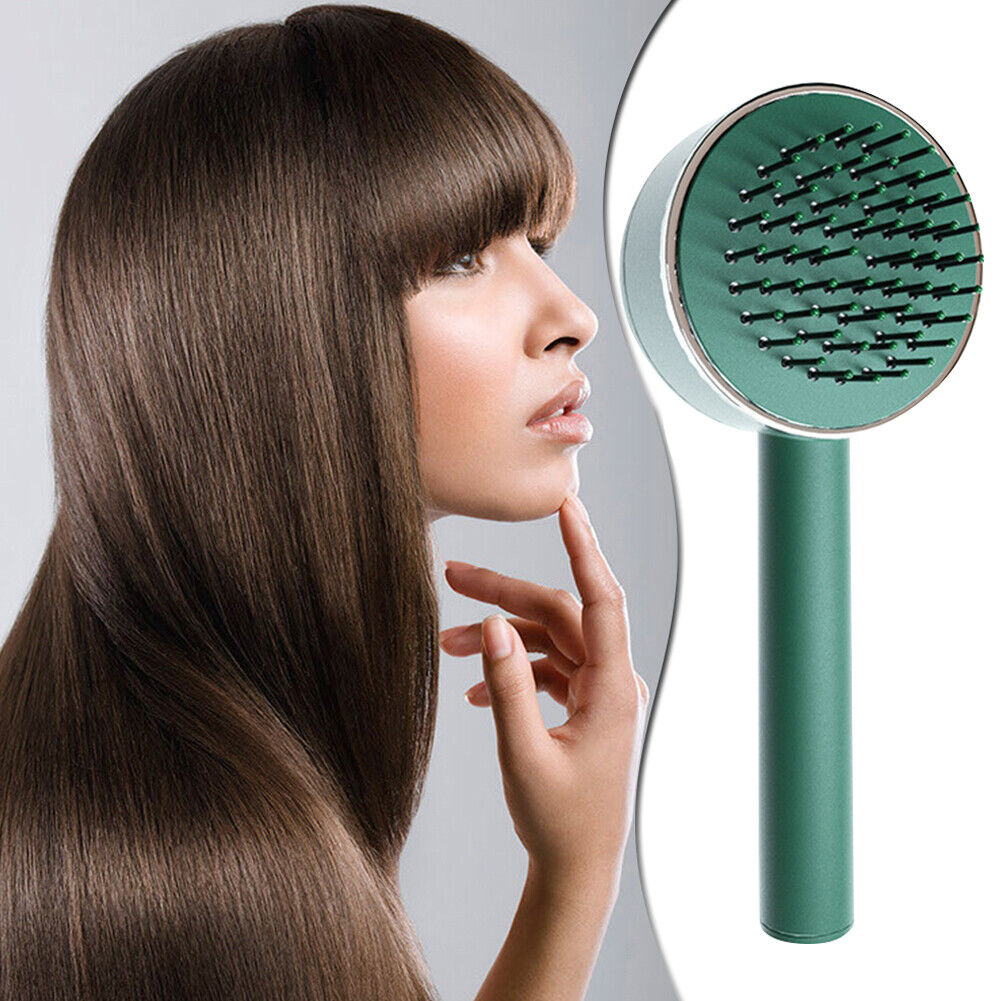 One-key Self-cleaning Hair Brush Anti-Static Airbag Massage Comb For Women Curly Hair Brush Detangling Hair Brush