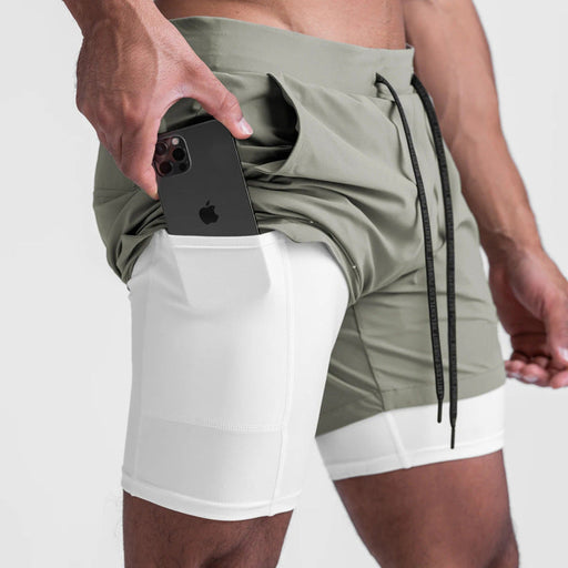 Sports Casual Quick-drying Double-layer Two-in-one Running Shorts