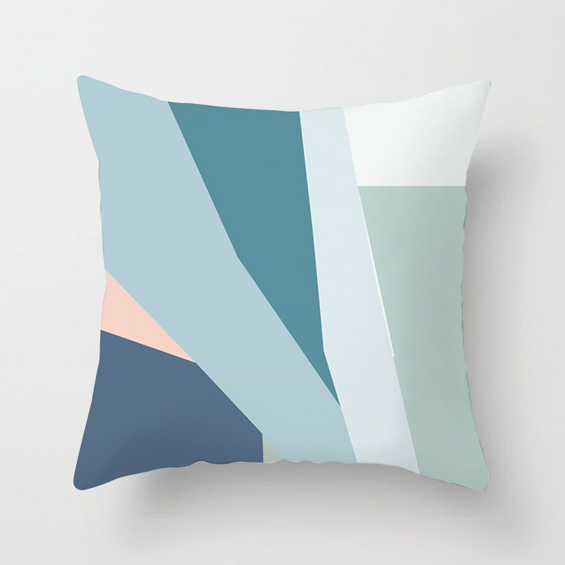 Decorative Pillowcase Creative Geometric Polyester Peachskin Pillow Case