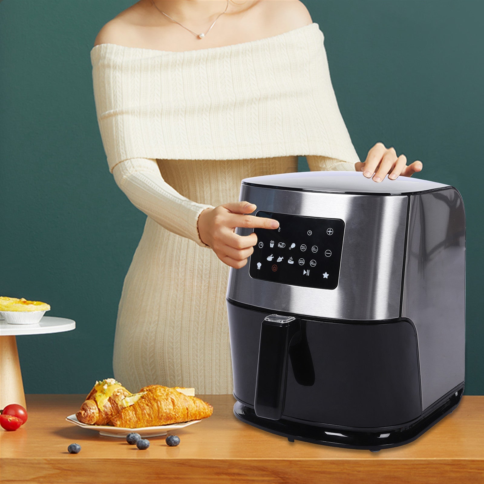 6L 1700W Digital Screen Air Fryer US Plug