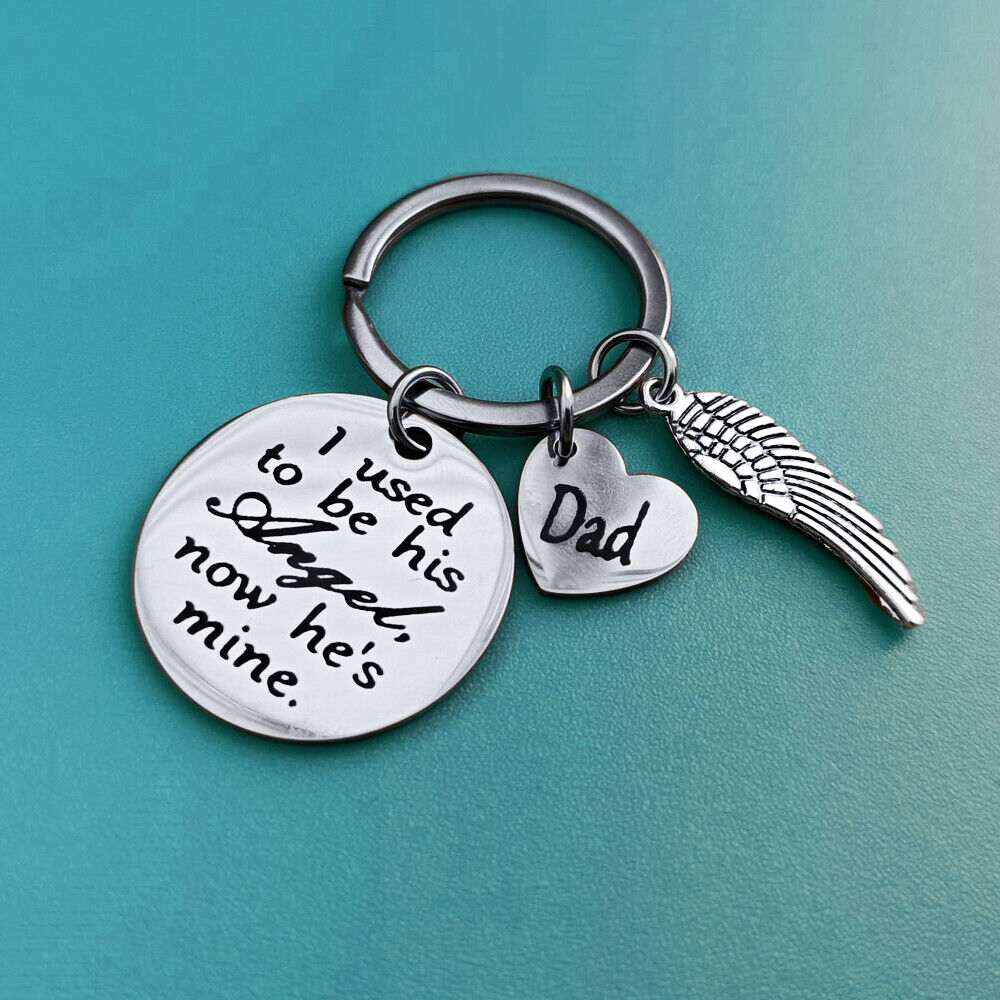 Dad Memorial Sympathy Gift Keychain For Loss Of Father Grandpa Boyfriend Husband