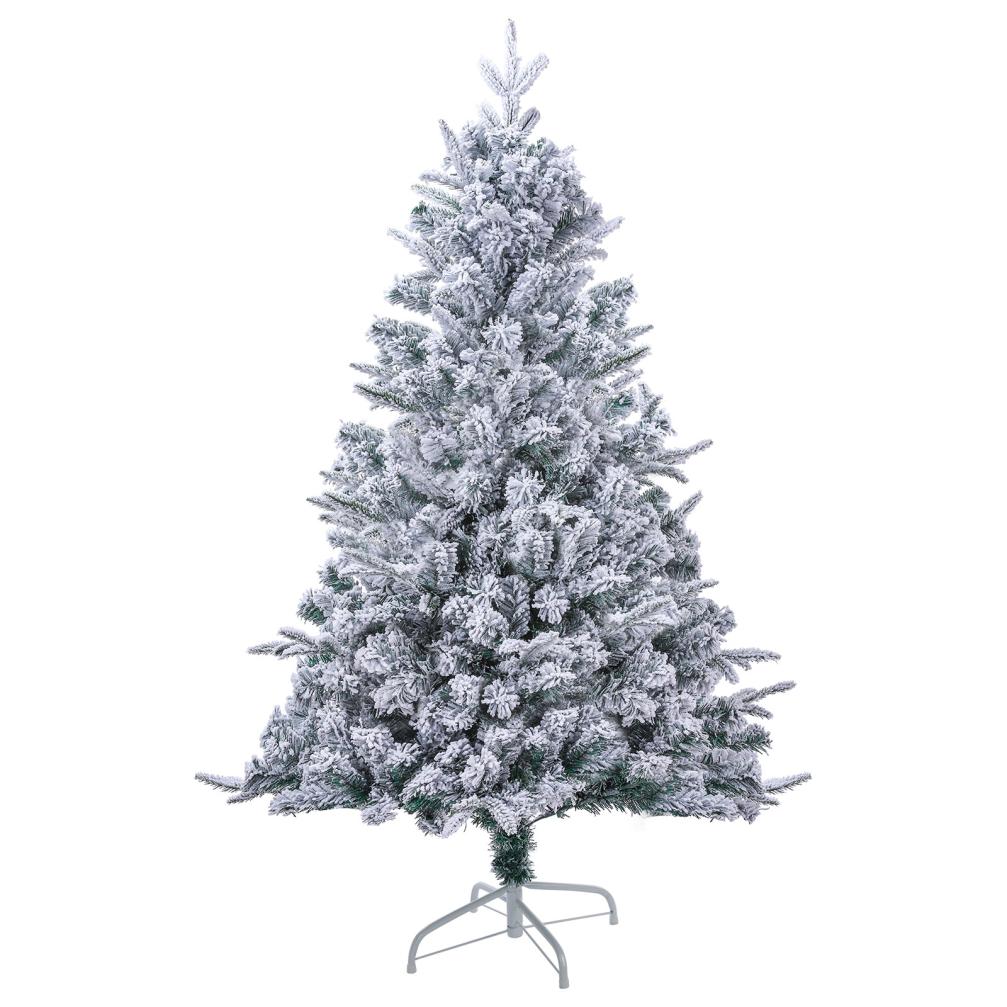 Artificial Christmas Tree White Snow Covered Xmas Decorations Decor With Stand