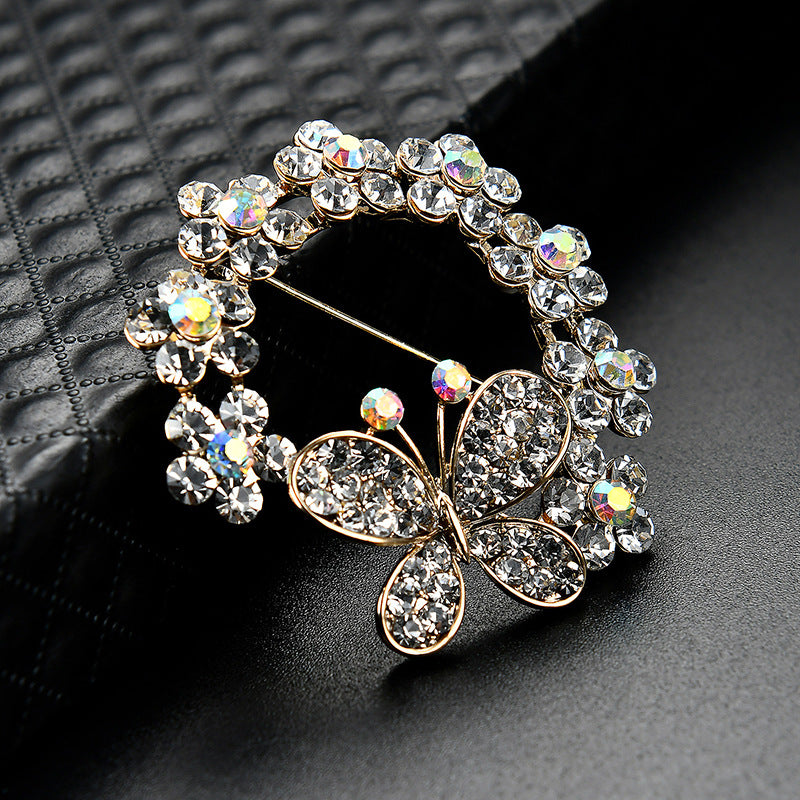 Butterfly Full Fashion Alloy Diamond Brooch