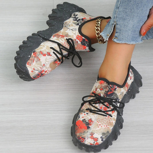 Women's Fashion Trend Printed Casual Sneakers