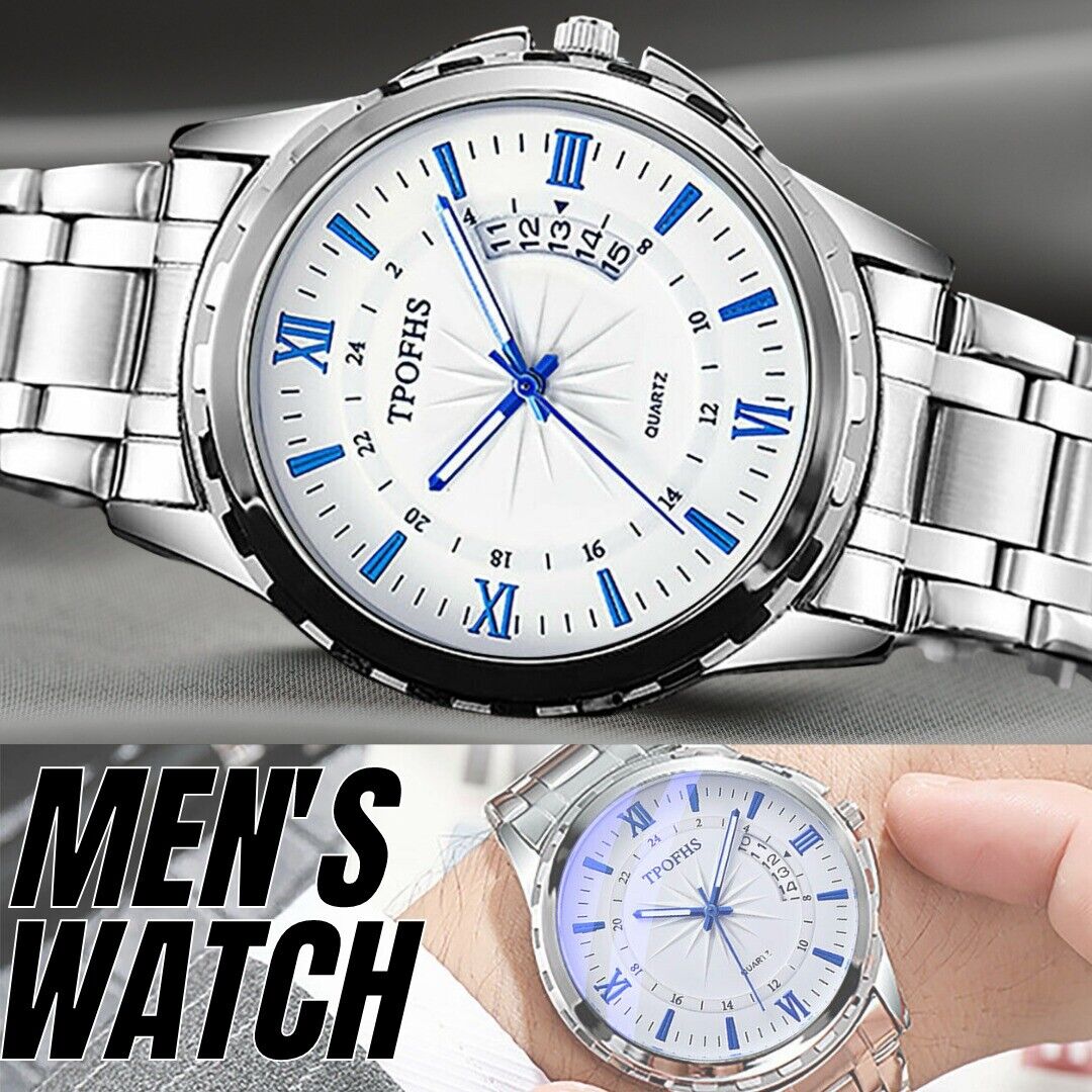 Classic Men's Watch Stainless Steel Wristwatch For Men Quartz Luxury Waterproof