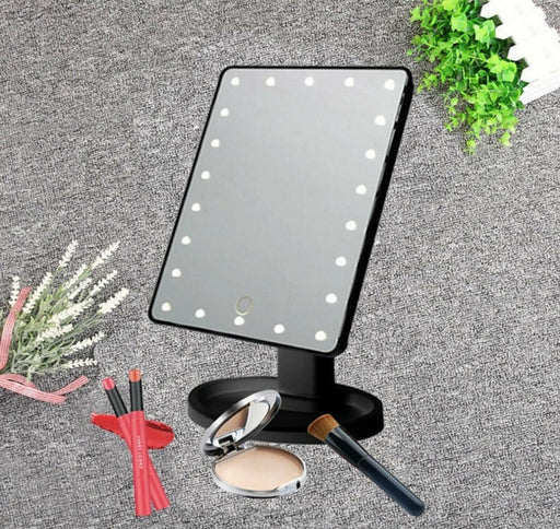 Professional 22 LED Makeup Mirror Light Portable Rotation Vanity Lights Lamp Touch Bright Adjustable USB Or Battery Use 22 LED Makeup Mirror Lighted Stand Tabletop Touch Screen Vanity White o