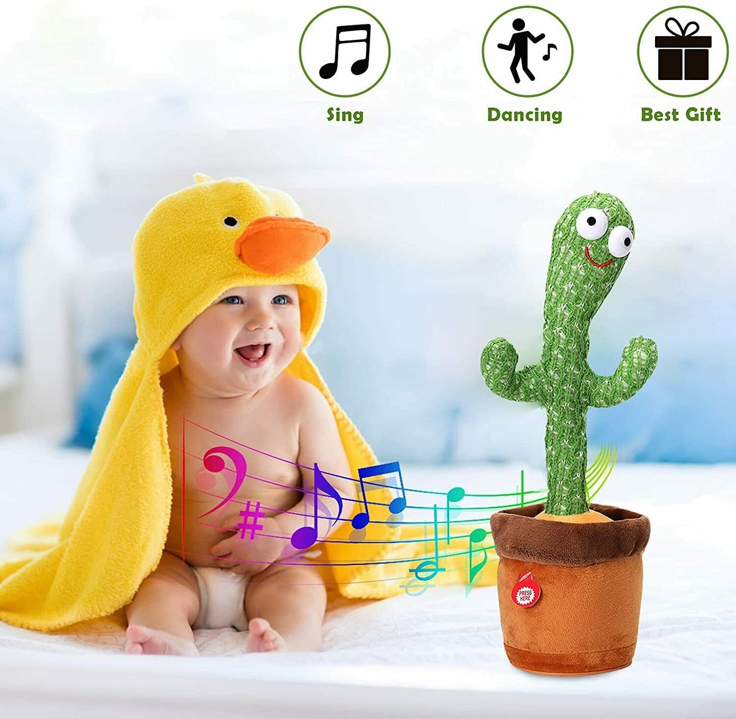 Singing Cactus Toy Cute Dancing Cactus Plush Toy Electronic Shake Kids Toy Gift