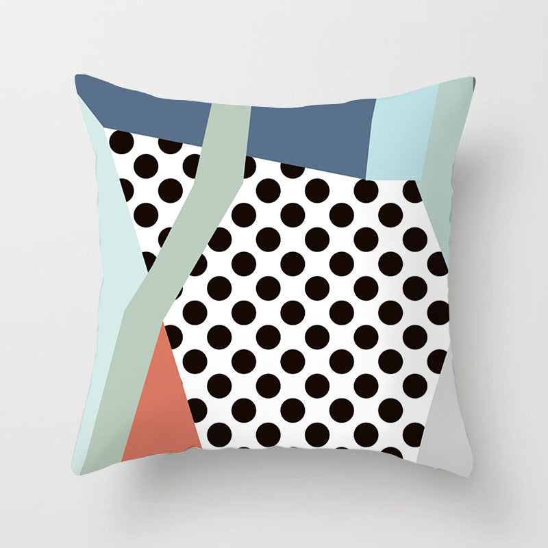 Decorative Pillowcase Creative Geometric Polyester Peachskin Pillow Case