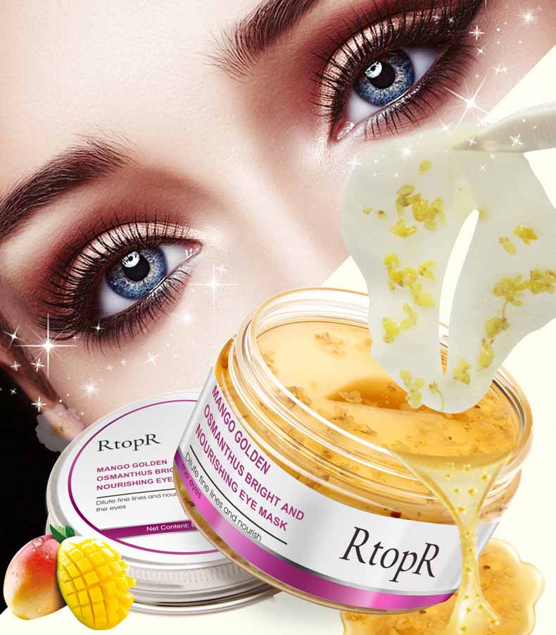 Eye Mask Mango Golden Osmanthus Bright And Nourishing Skin Care Anti-Puffiness Dark Circle Anti-Aging Treatment Mask