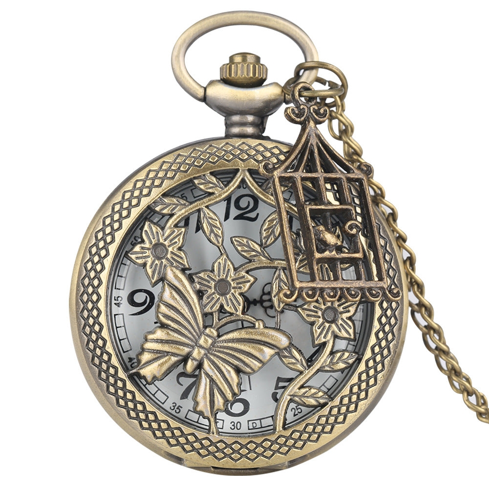 Creative Hollow Butterfly Pocket Watch